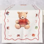 Tischläufer Bailey Bär Zuckerstangen 140x40cm